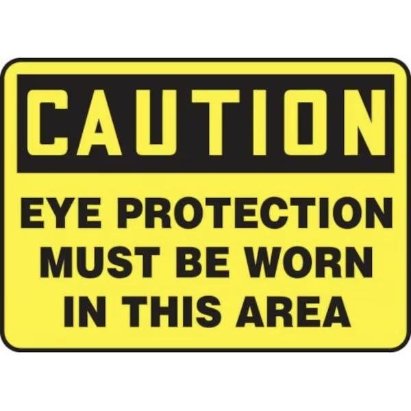 Accuform OSHA CAUTION SAFETY SIGN EYE MPPA607XL MPPA607XL - main